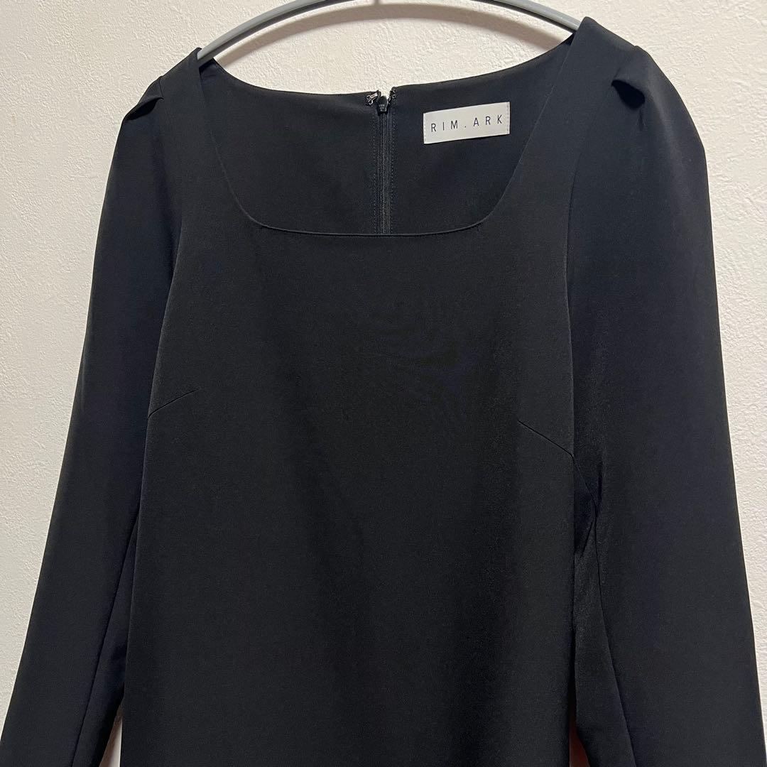 rim.ark Shoulder tuck long dress ブラック 38