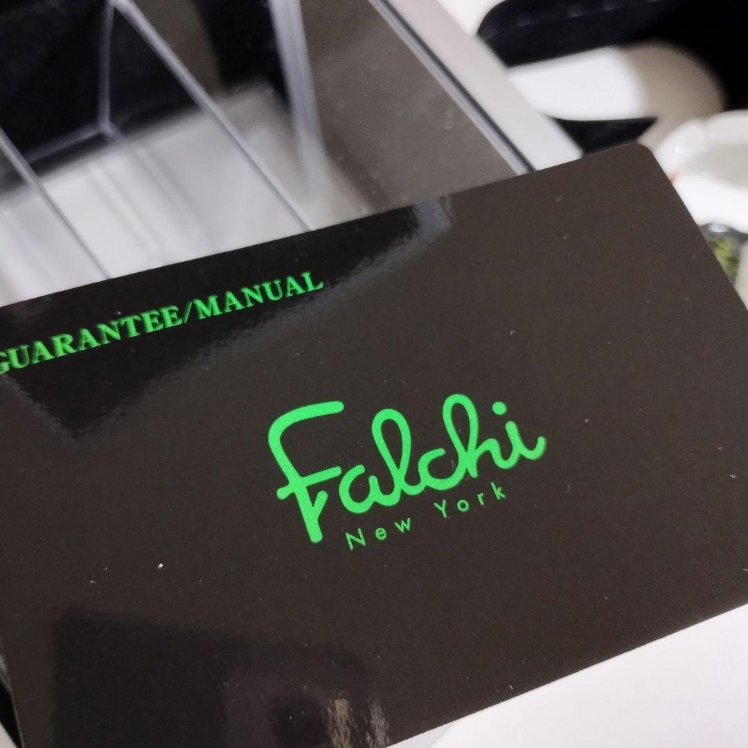 新品未使用 Falchi ホワイト セラミックアナログ腕時計