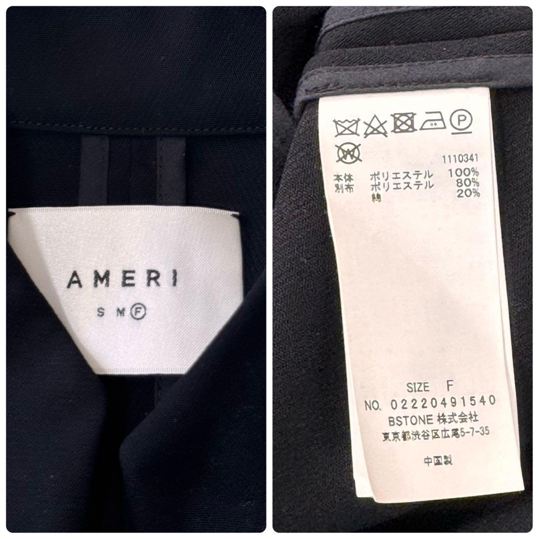 極美品　AMERI　TWILL JACKET LIKE TOP　アメリ　黒