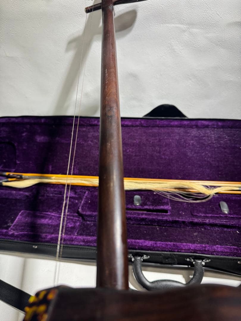 古月琴坊 紅木 二胡 ニシキヘビ皮 ER-400 セミハードケース付