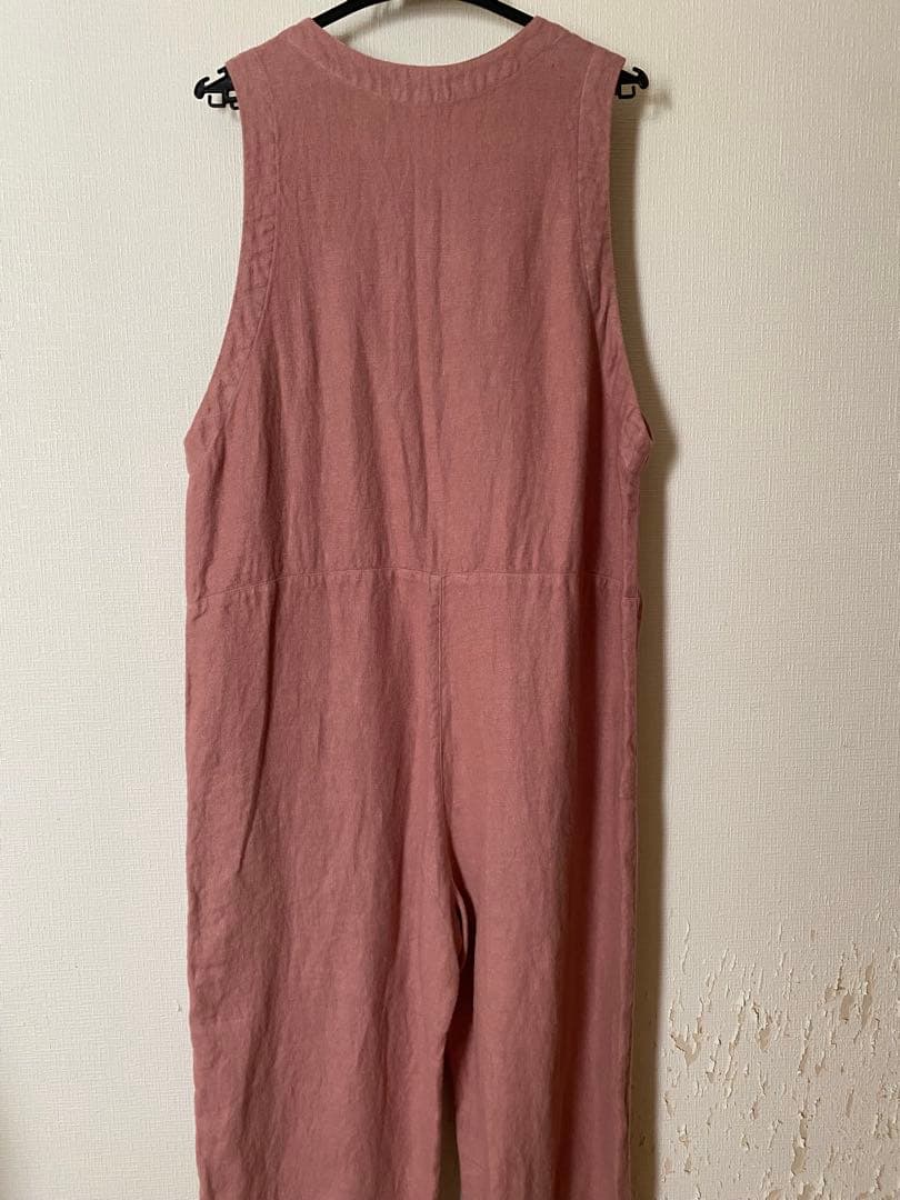 新品　prit リネンサロペット　ダスティピンク