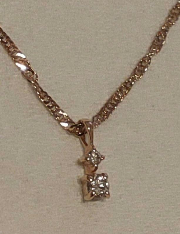 k10 Jouete スクリュー ダイヤモンドネックレス PG 0,03ct