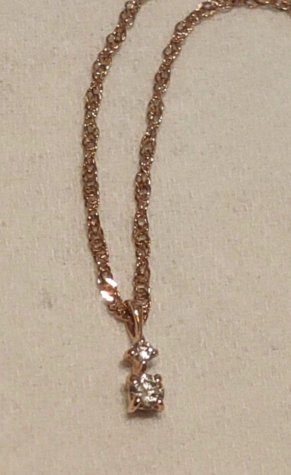 k10 Jouete スクリュー ダイヤモンドネックレス PG 0,03ct