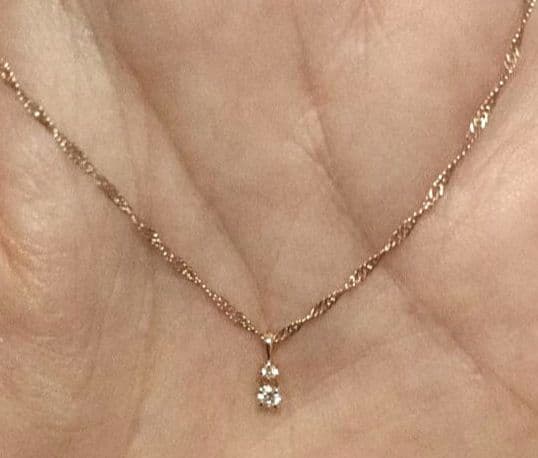 k10 Jouete スクリュー ダイヤモンドネックレス PG 0,03ct