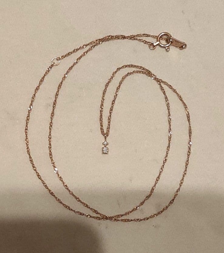 k10 Jouete スクリュー ダイヤモンドネックレス PG 0,03ct