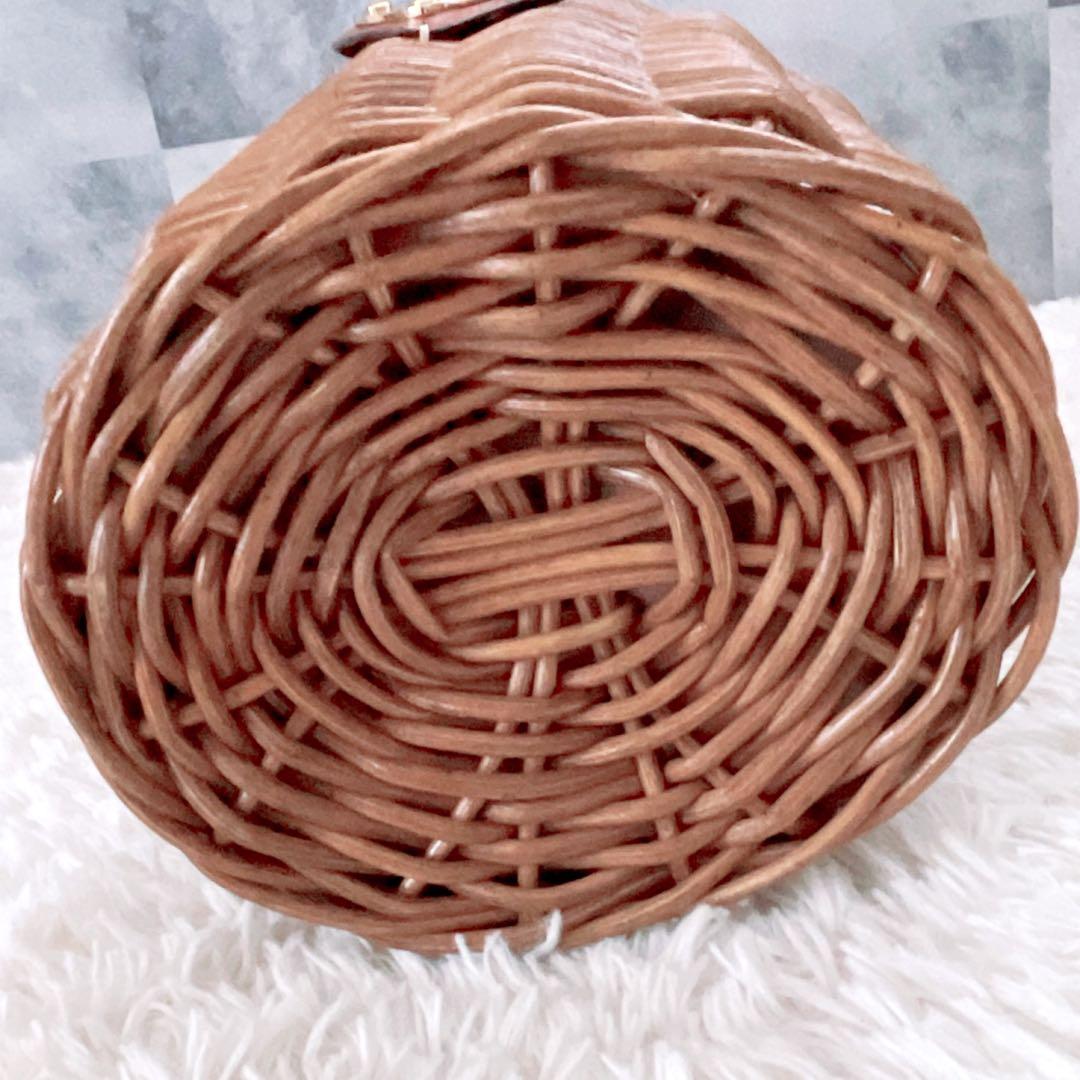 極美品✨ATAO 2WAY かごバッグ ショルダーバッグ ラビットファー付き