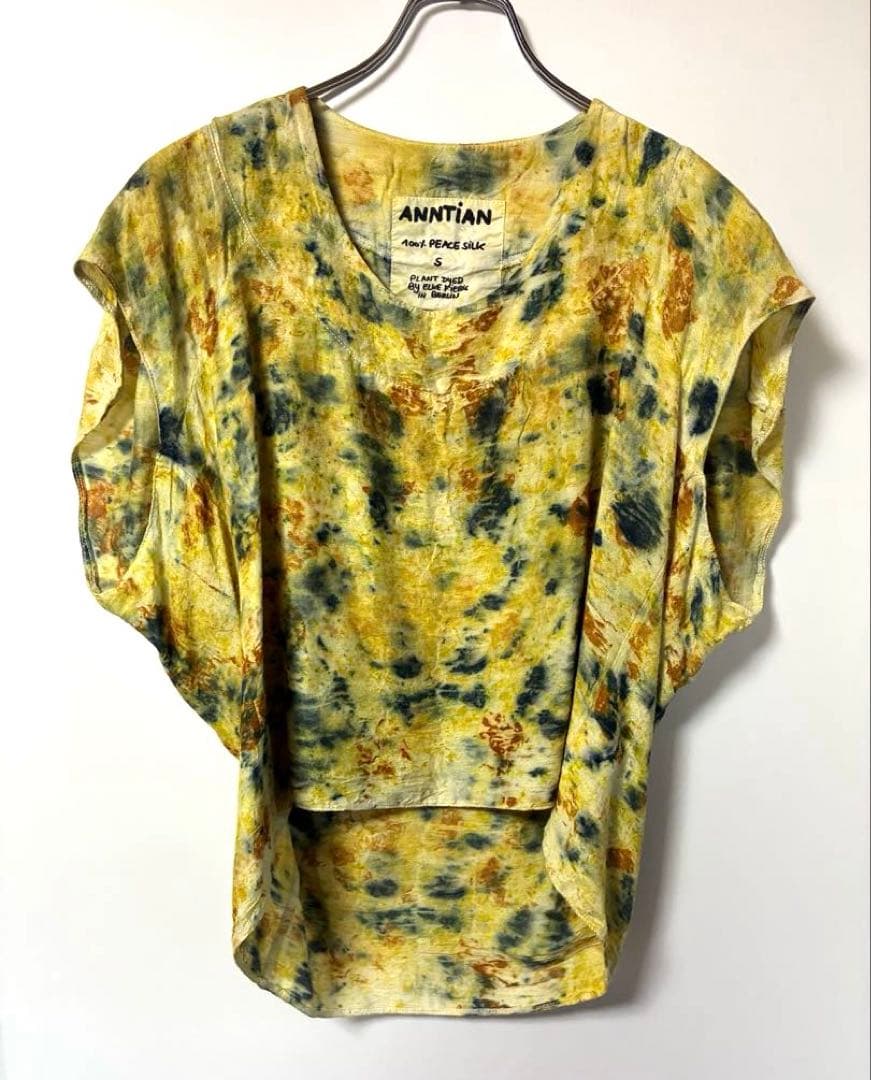 ANNTIAN 100% PEACE SILK S タイダイ風トップス