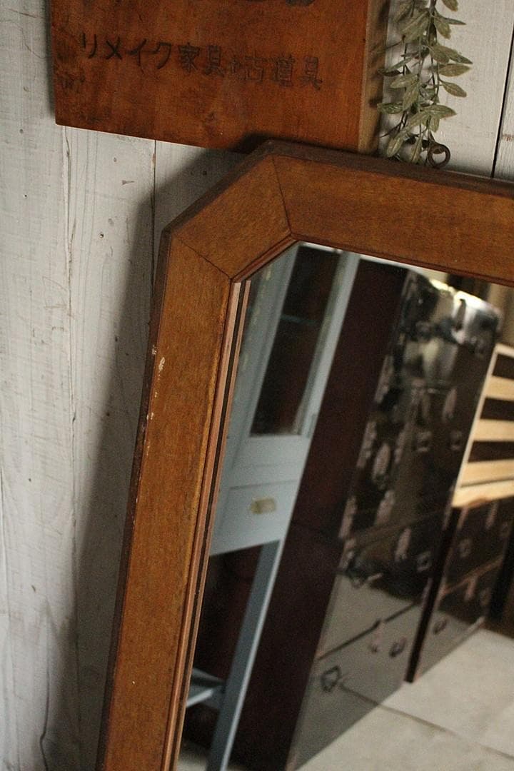 Y*Y様 アンティーク　大型の木枠ミラー