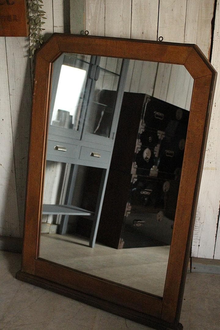 Y*Y様 アンティーク　大型の木枠ミラー