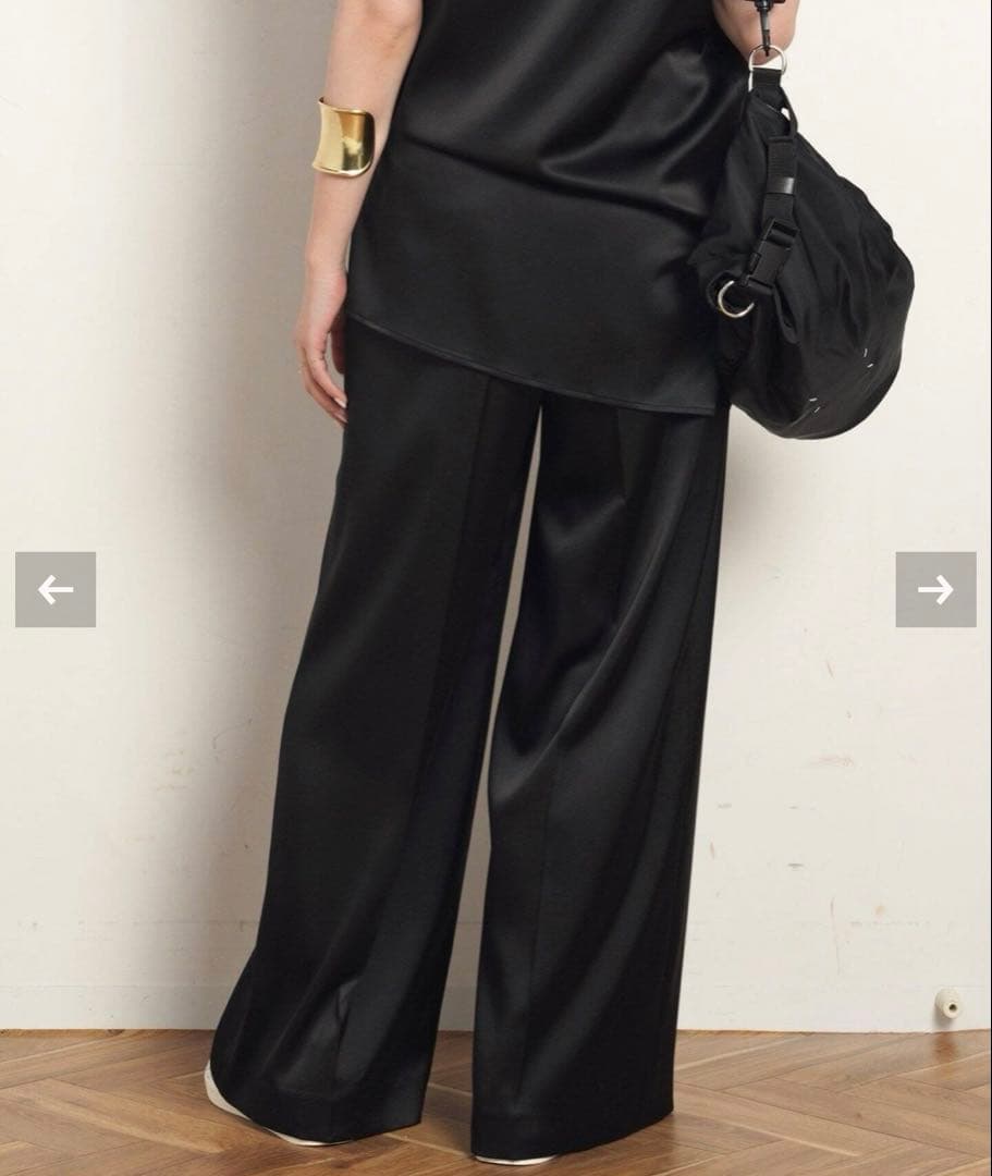 AP STUDIO サテンタックパンツ