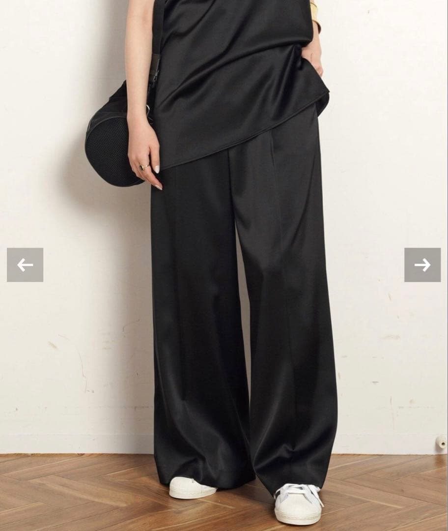 AP STUDIO サテンタックパンツ