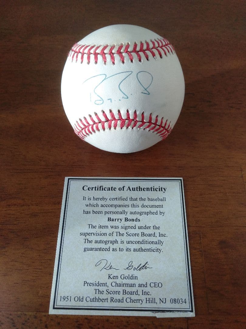 バリー・ボンズ直筆サインボール