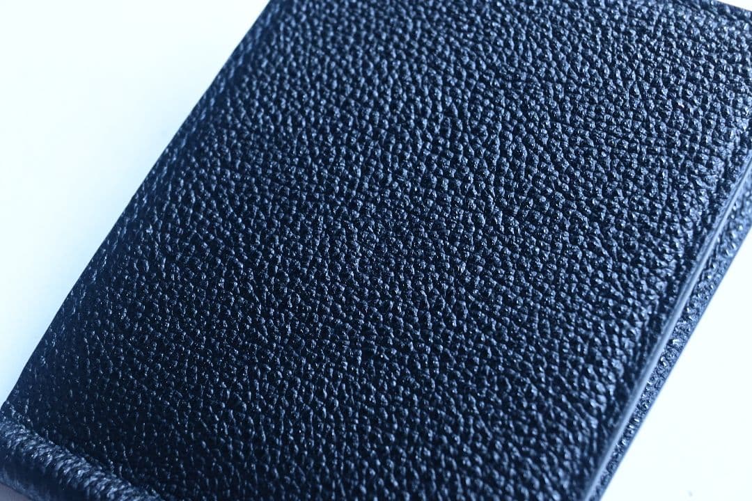 マネークリップ【黒桟革×マルゴー】　ブラック　マルゴー