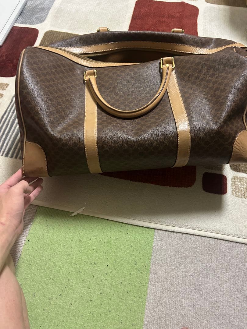 Celine ブラウンレザーボストンバッグ