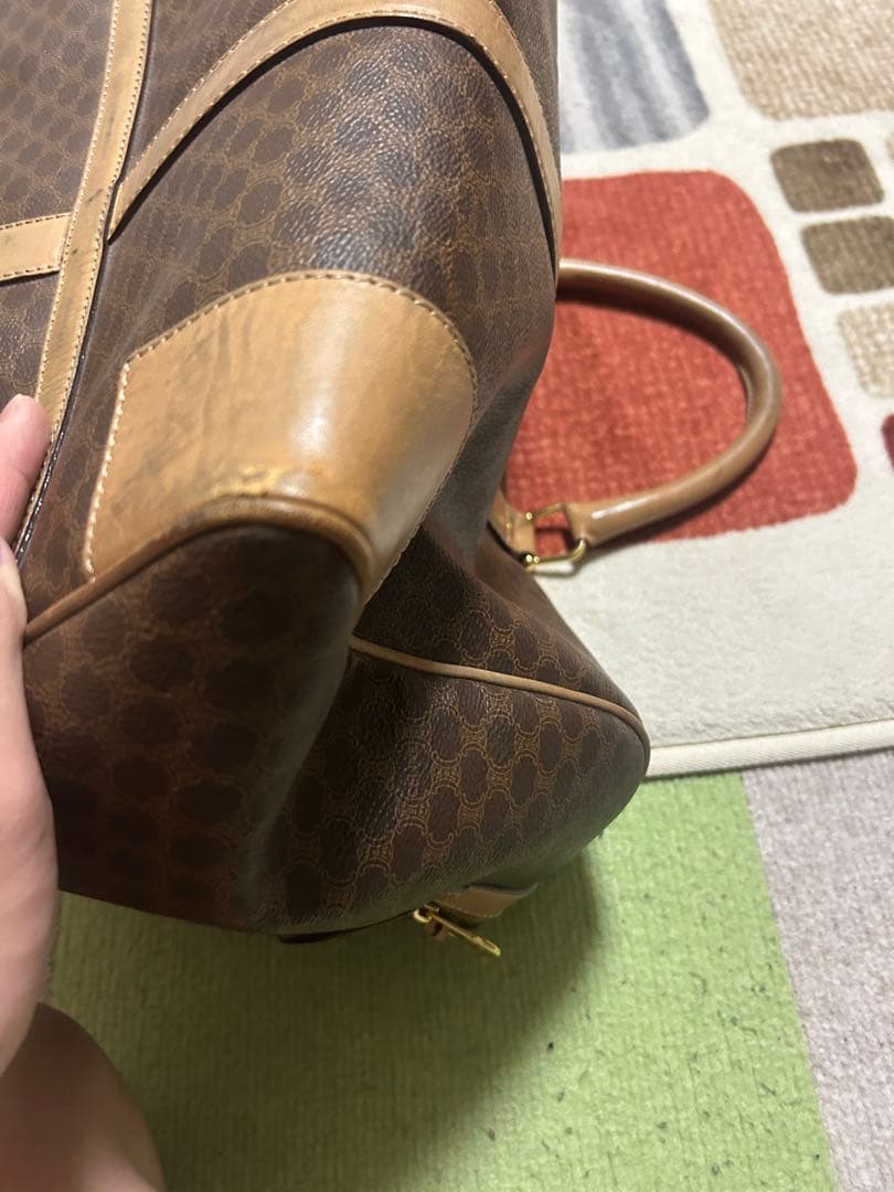 Celine ブラウンレザーボストンバッグ