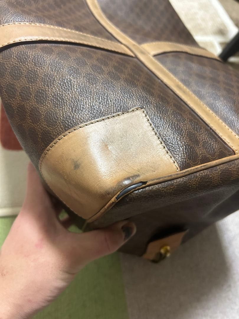 Celine ブラウンレザーボストンバッグ