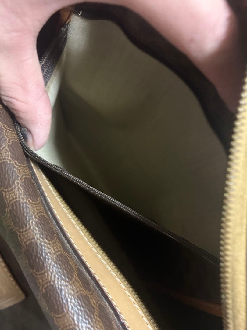 Celine ブラウンレザーボストンバッグ