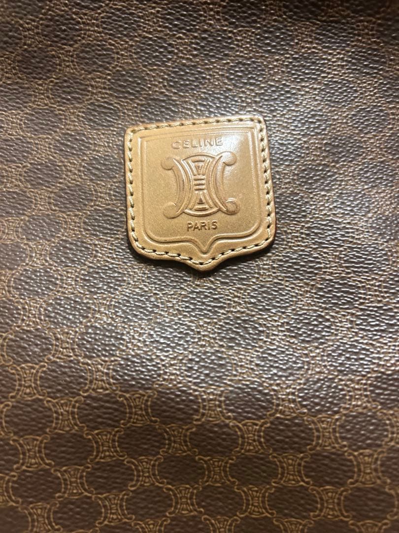 Celine ブラウンレザーボストンバッグ