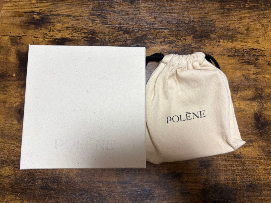 POLÈNE ブラウンレザー ショルダーバッグ