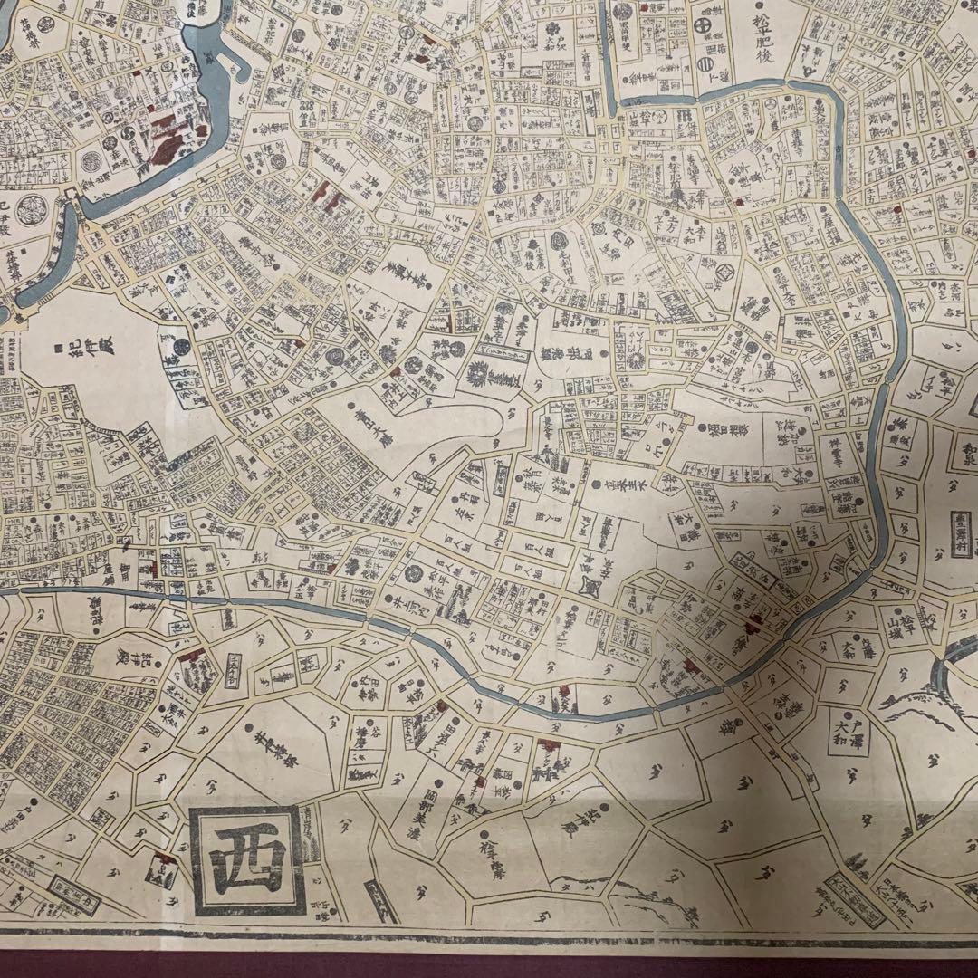 江戸城 大名屋敷地図 掛け軸