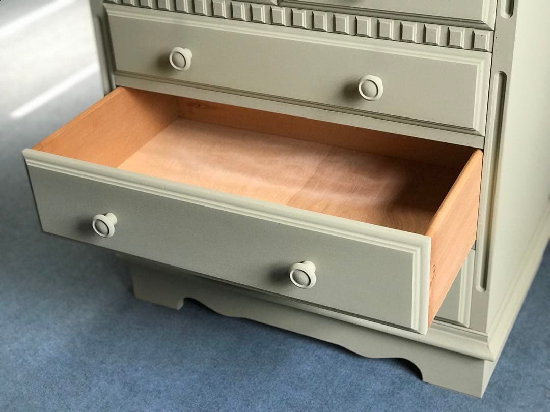 Country Chest of Drawersカントリーチェスト　オリブグレー