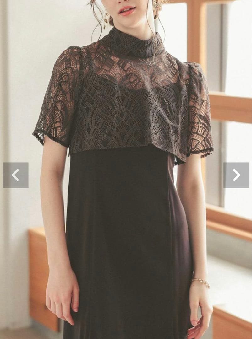 Dorry Doll 3wayレースボレロ&マーメイドキャミドレス ブラウン L