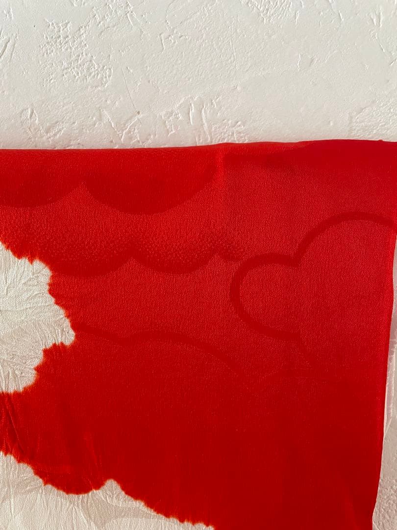 七五三　3歳　正絹お着物セット　髪飾り付き