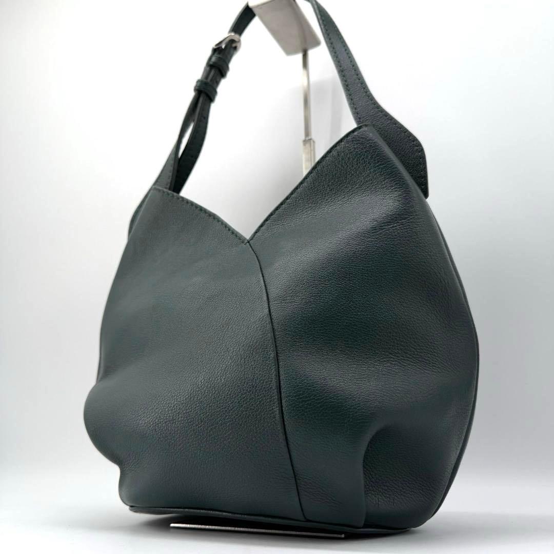 17084✨マザーハウス ミズバショウ レザー ワンショルダーバッグ グリーン