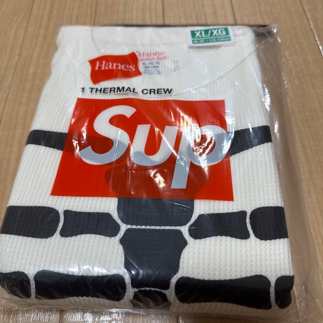 トップス Supreme x Hanes Bones thermal white XL