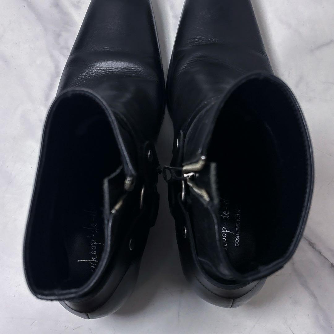 美品 Whoop-de-doo Y2K リングブーツ ヒールブーツ サイドジップ