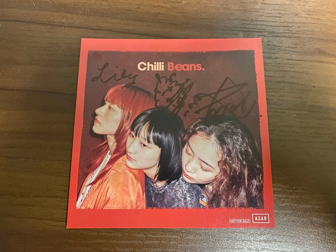 chilli beans 直筆サイン　ポストカード