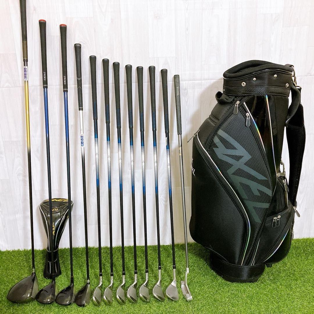豪華12本 AXEL アクセル メンズゴルフセット 初心者 コースデビュー 右