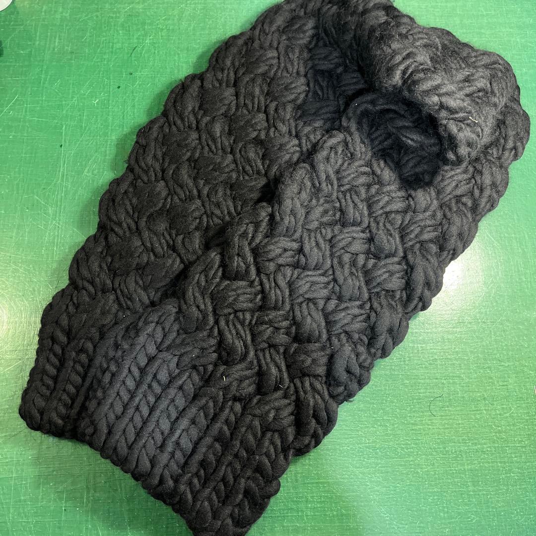 JUNYA WATANABE ブラックニットマフラー