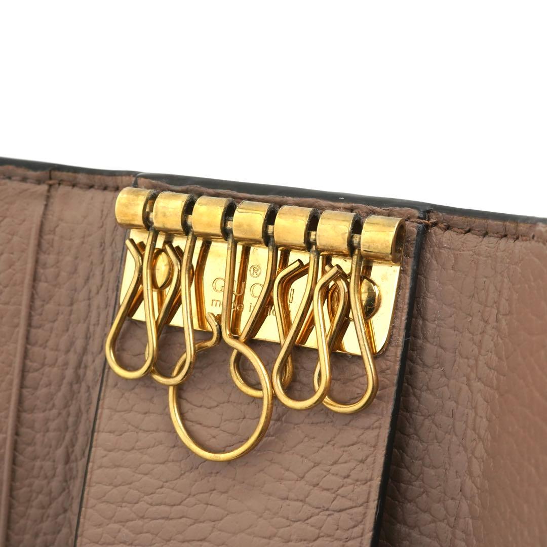 ✨未使用展示品・箱付き✨　GUCCI キーケース　マーモント　6連　バイカラー