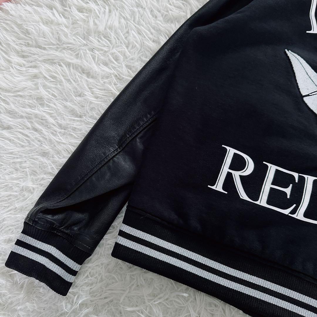 【1PIU1UGUALE3 RELAX】スタジャン レザー ブラック Lサイズ