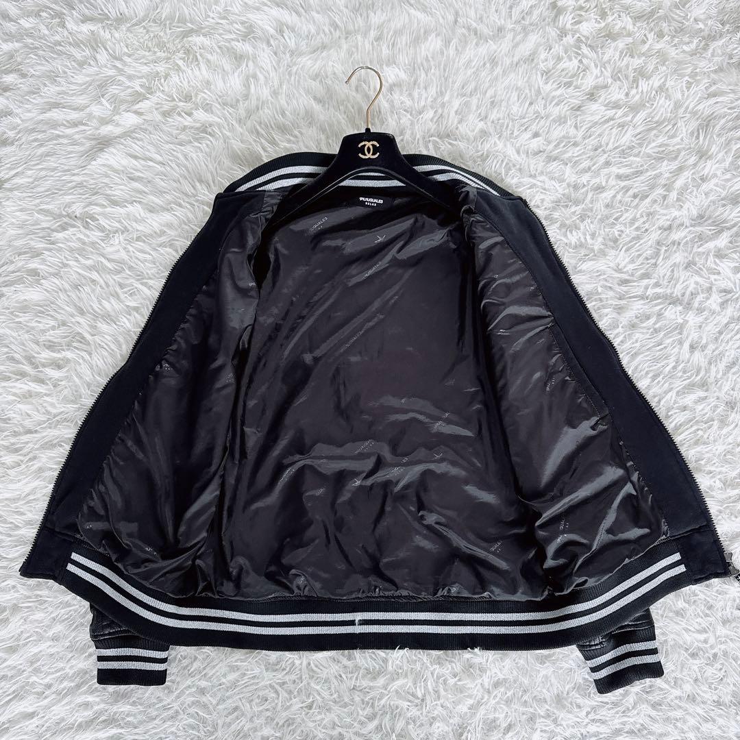 【1PIU1UGUALE3 RELAX】スタジャン レザー ブラック Lサイズ