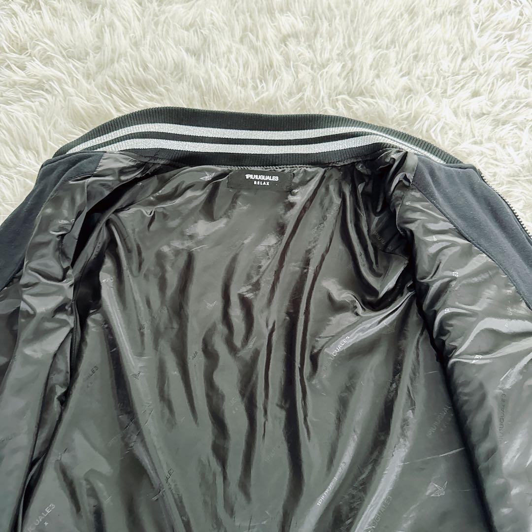 【1PIU1UGUALE3 RELAX】スタジャン レザー ブラック Lサイズ