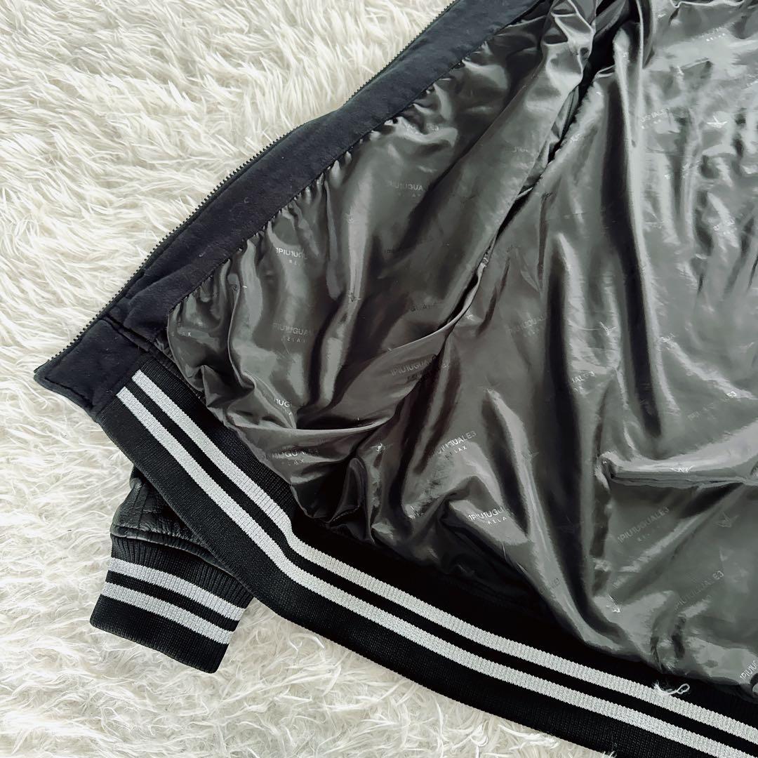 【1PIU1UGUALE3 RELAX】スタジャン レザー ブラック Lサイズ