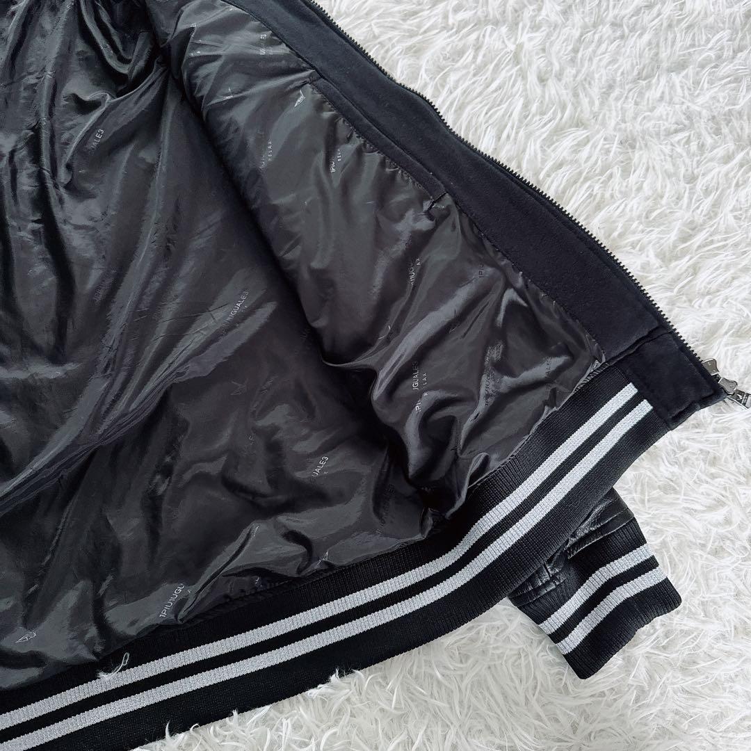 【1PIU1UGUALE3 RELAX】スタジャン レザー ブラック Lサイズ