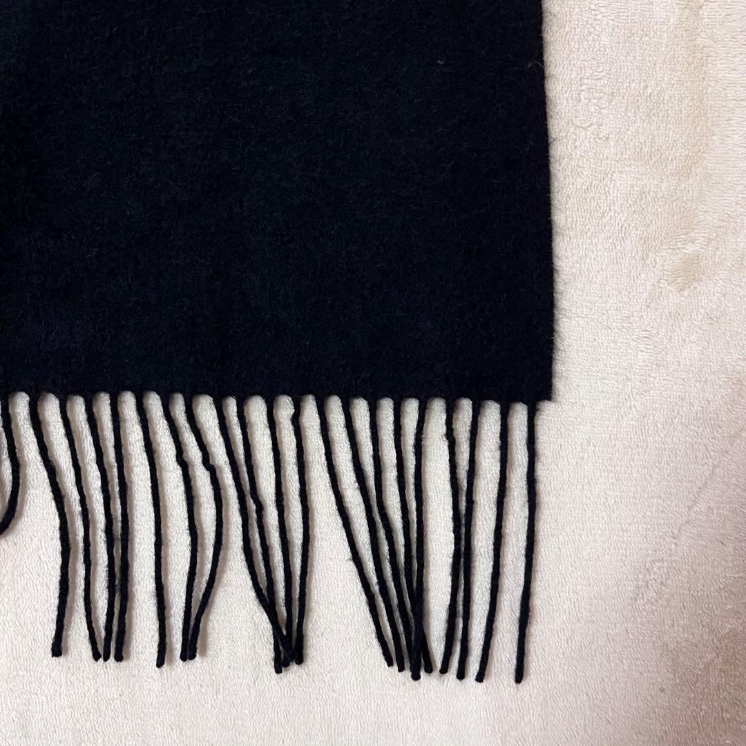 美品✨EDWARD BROWN エドワードブラウン　カシミヤ　マフラー　ブラック