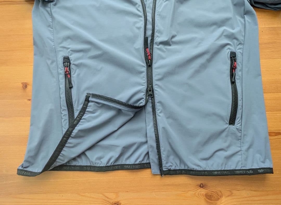 BRIEFINGブルーグレージップアップジャケットL