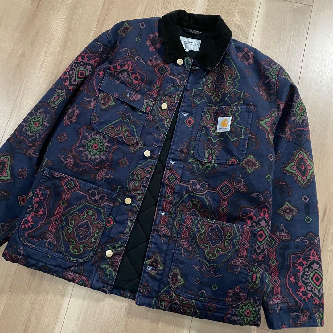 カーハート　ミシガンコート　ペイズリー 総柄　Lサイズ　チョアコート