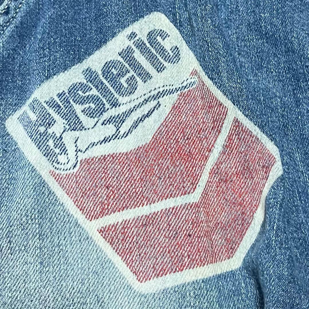 ヒステリックグラマー　プリントロゴ　デニムオーバーオール　フリーサイズ.