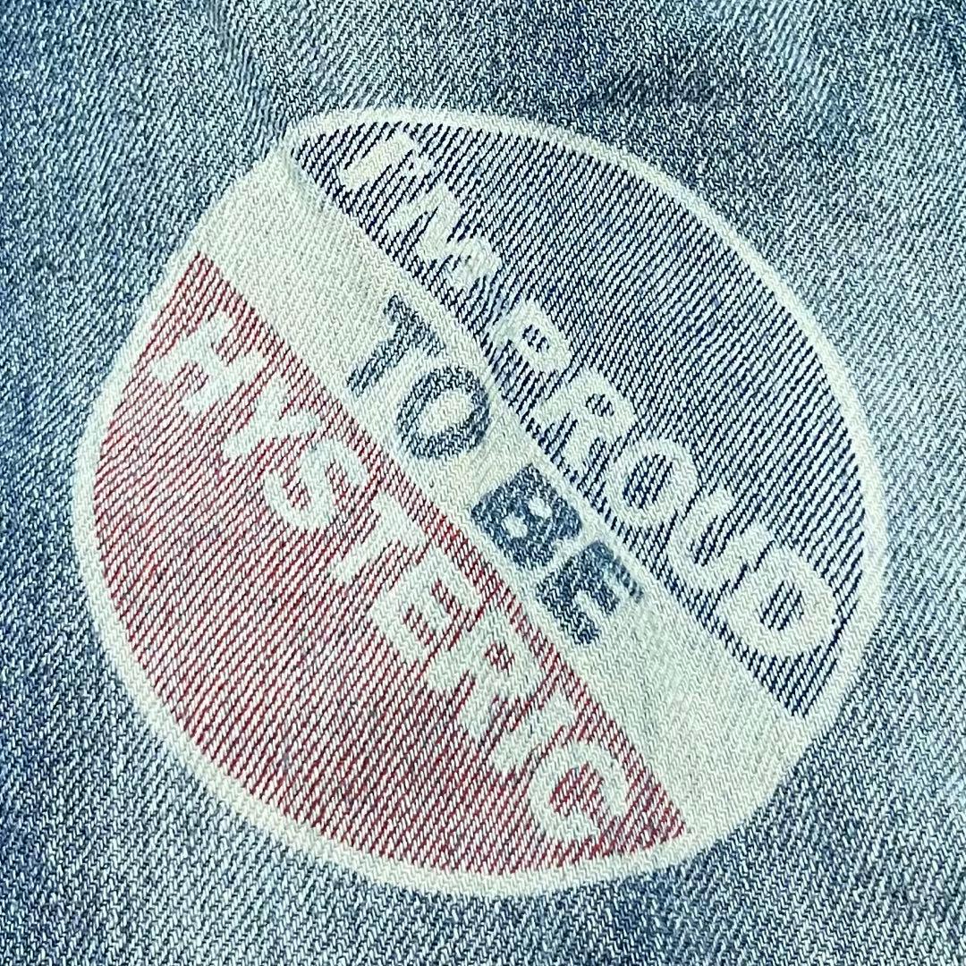 ヒステリックグラマー　プリントロゴ　デニムオーバーオール　フリーサイズ.