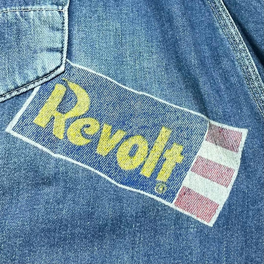 ヒステリックグラマー　プリントロゴ　デニムオーバーオール　フリーサイズ.