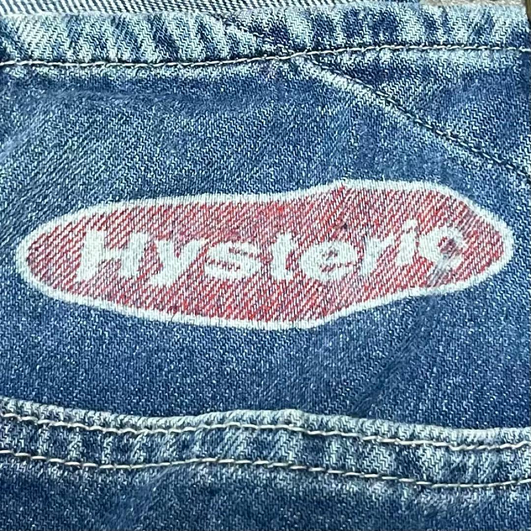 ヒステリックグラマー　プリントロゴ　デニムオーバーオール　フリーサイズ.