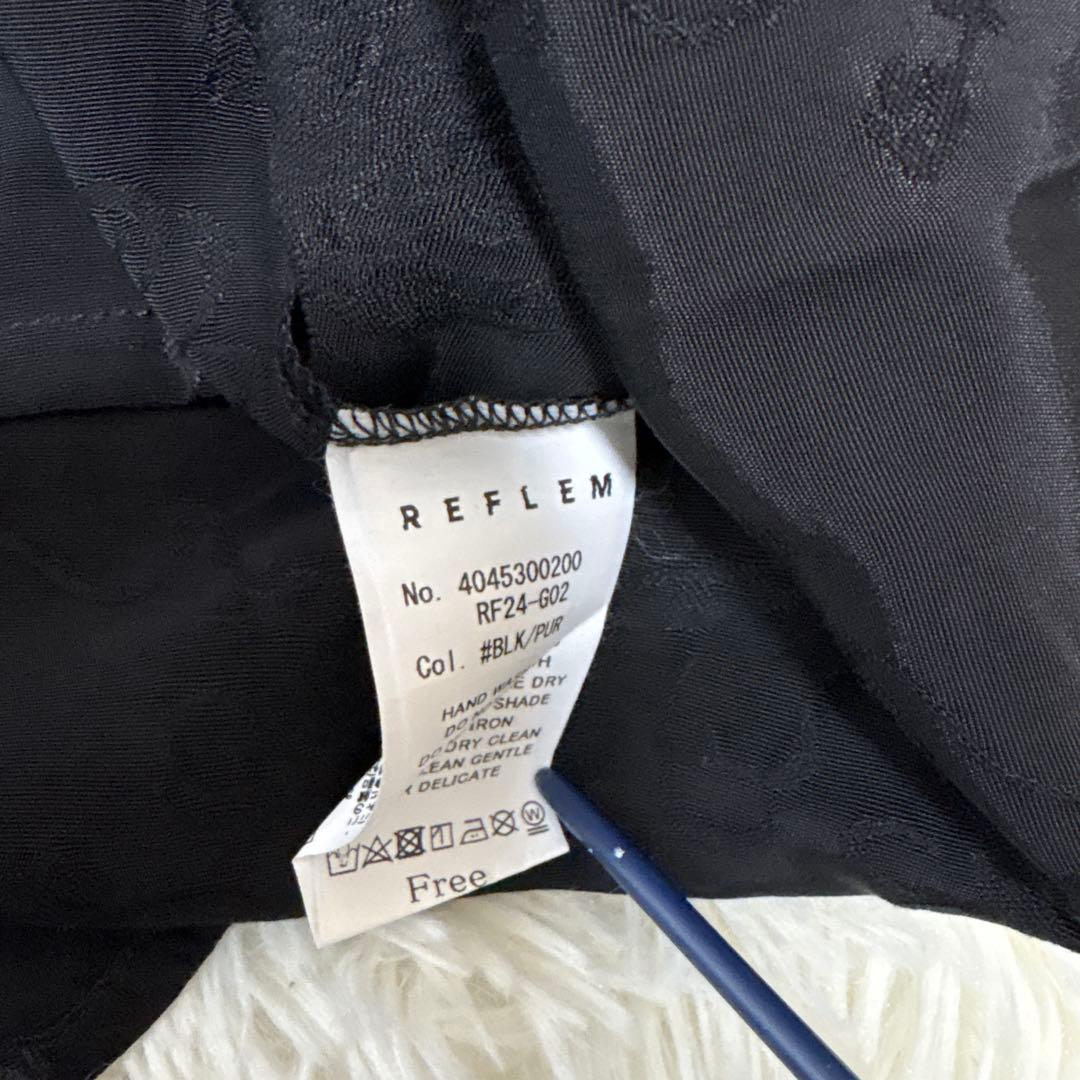 新品✨未使用✨レフレム ドラゴンチャイナシャツ 黒×紫 ショルダーZIP 長袖