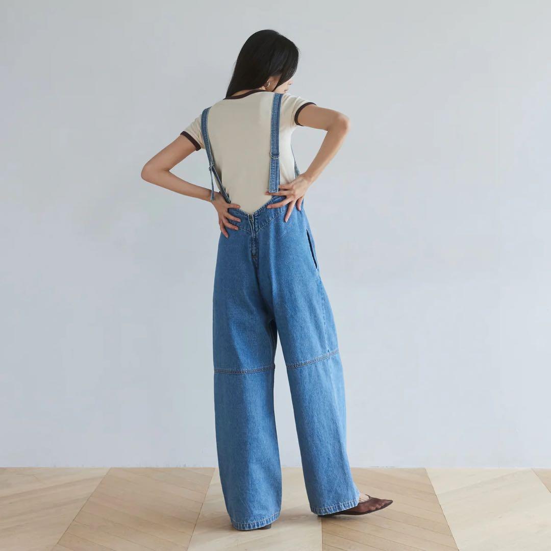 searoomlynn ☆ Vフロント デニムサロペット（ブルー）