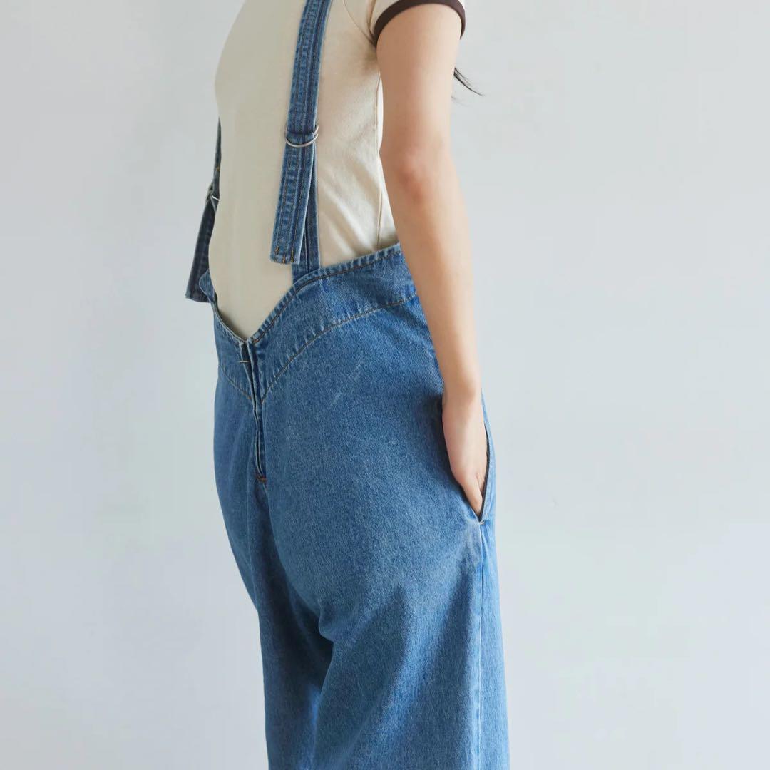 searoomlynn ☆ Vフロント デニムサロペット（ブルー）