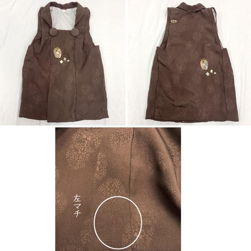 505ab54■七五三 お宮参り セミアンティーク着物&アンティーク被布■